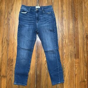 Frame Women's Skinny Jeans Le High Crop Modal Blend Size 27x23 Soft Stretchy